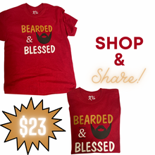 Load image into Gallery viewer, Bearded &amp; Blessed T-shirt
