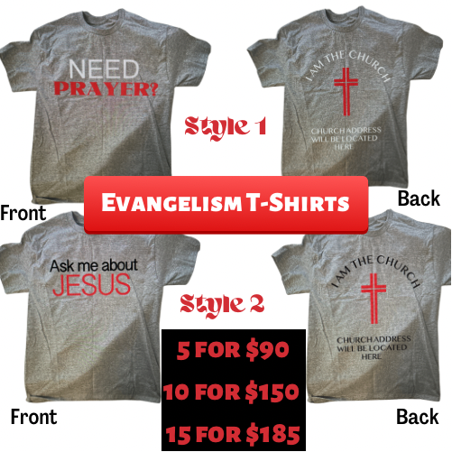 Evangelism T-shirts (gray bundle of 15)